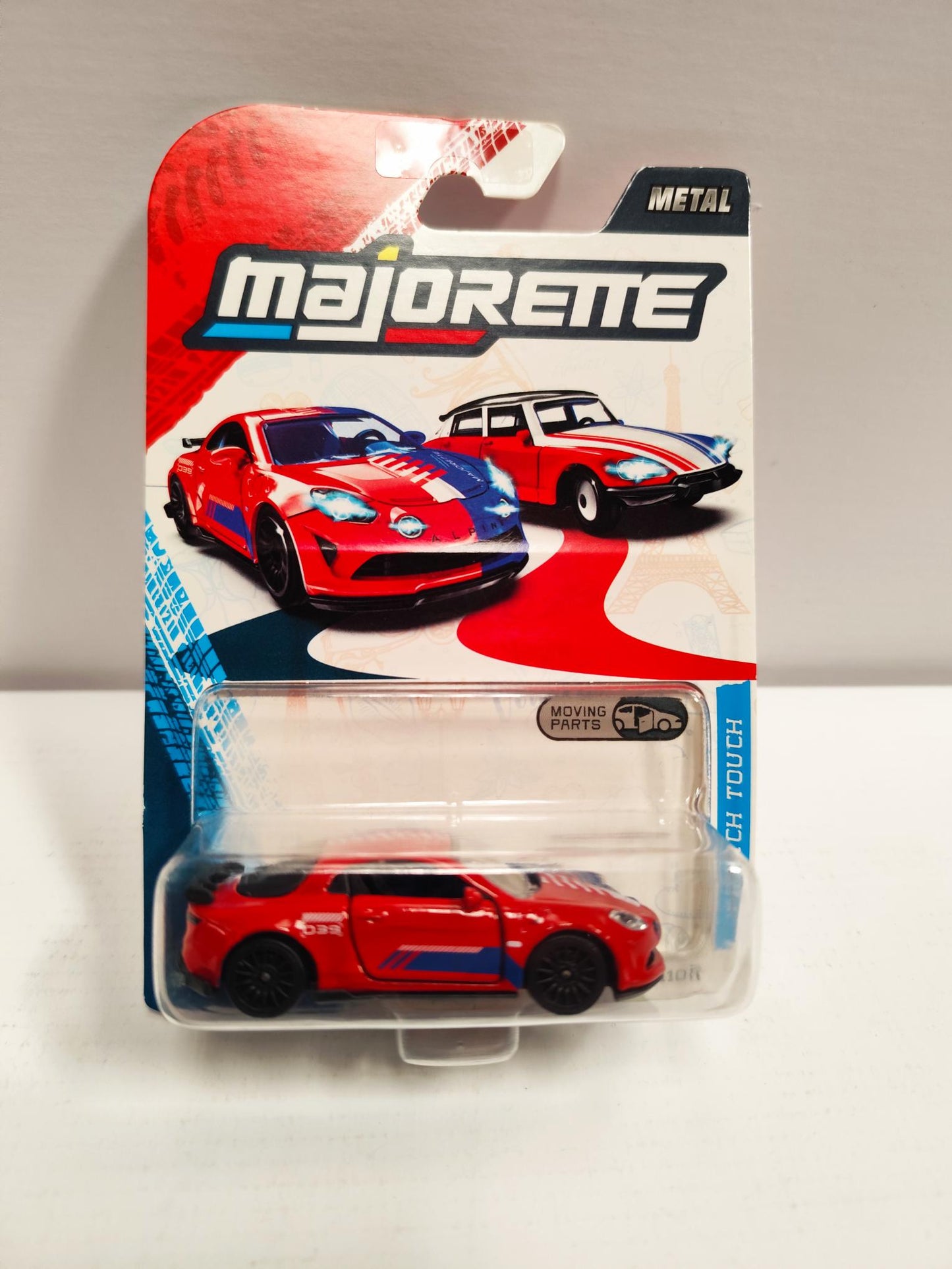 Alpine A110 R - Majorette French Touch bleu et rouge 1/64