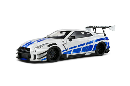 Nissan GT-R (R35) W/ Liberty Walk Body Kit 2.0 – White & Blue Stripes 2024