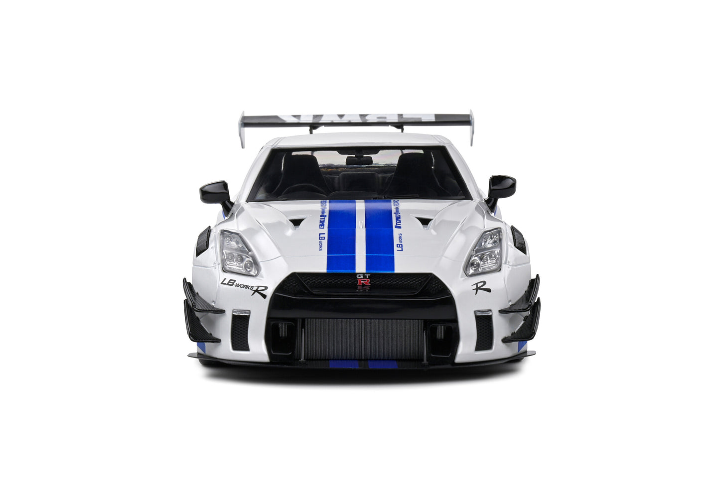 Nissan GT-R (R35) W/ Liberty Walk Body Kit 2.0 – White & Blue Stripes 2024