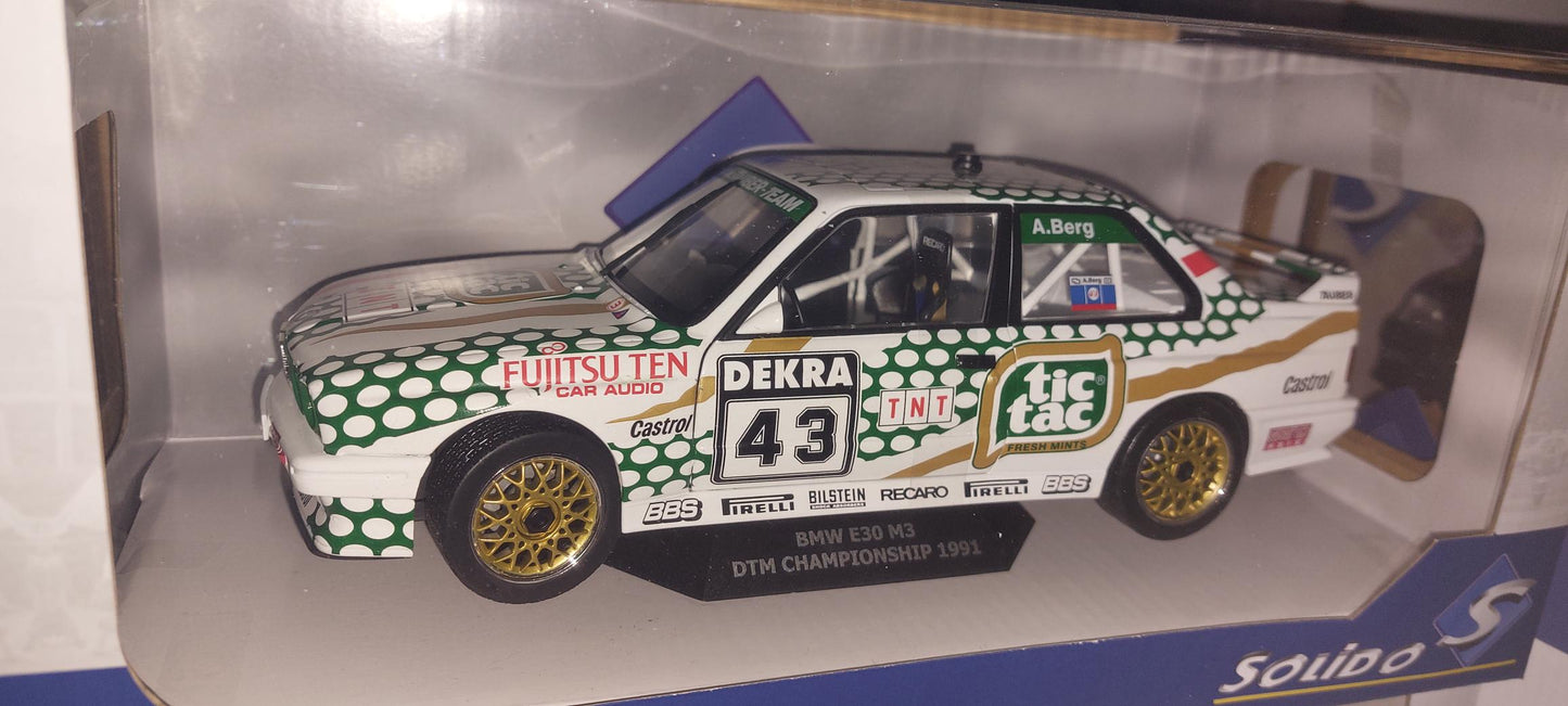 MINIATURE SOLIDO BMW E30 M3 – DTM – 1991 – A. Berg #43