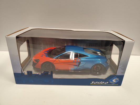 SOLIDO - MCLAREN 600LT F1 Team Tribute Livery - 2019-1/18, Blue/Orange