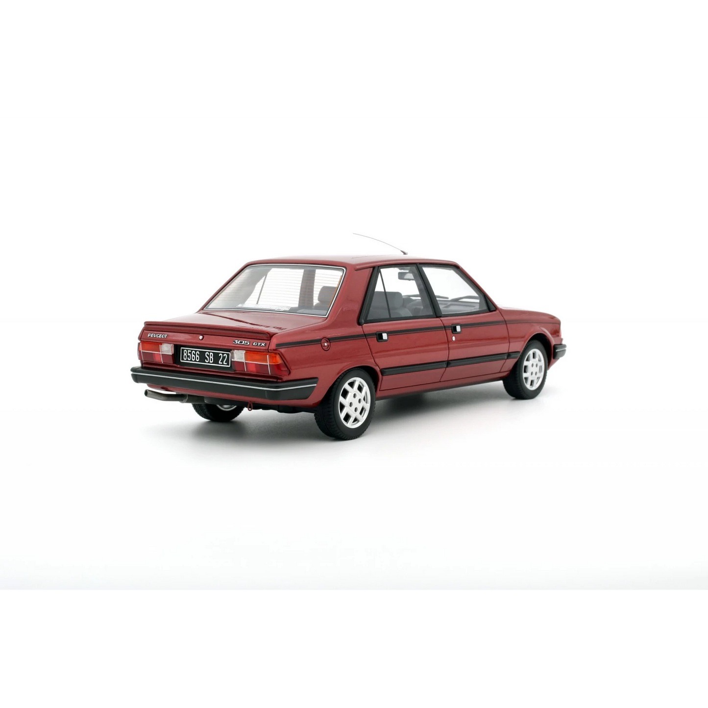 Voiture miniature Otto Models 1032 Peuget 305 GTX 1985 rouge 1:18 édition limitée 1/999