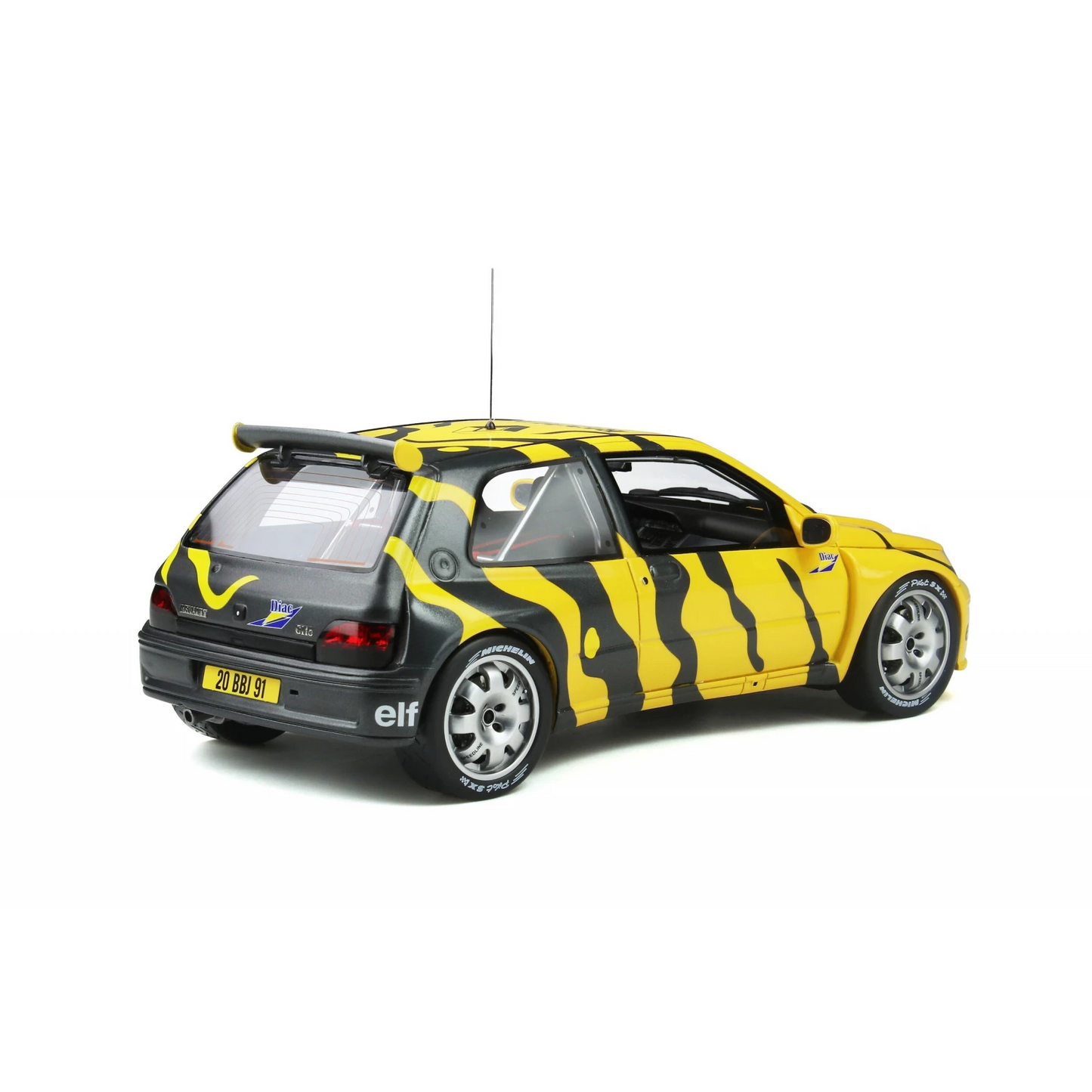 RENAULT CLIO MAXI PRESENTATION ZEBRA BLACK YELLOW 1995 OTTOMOBILE OT822 1/18